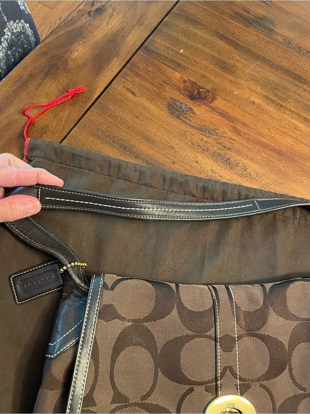 Coach Ergo Y2K Chocolate 24c Signature Flap Shoulder Bag 1257 - Picture 6 of 15